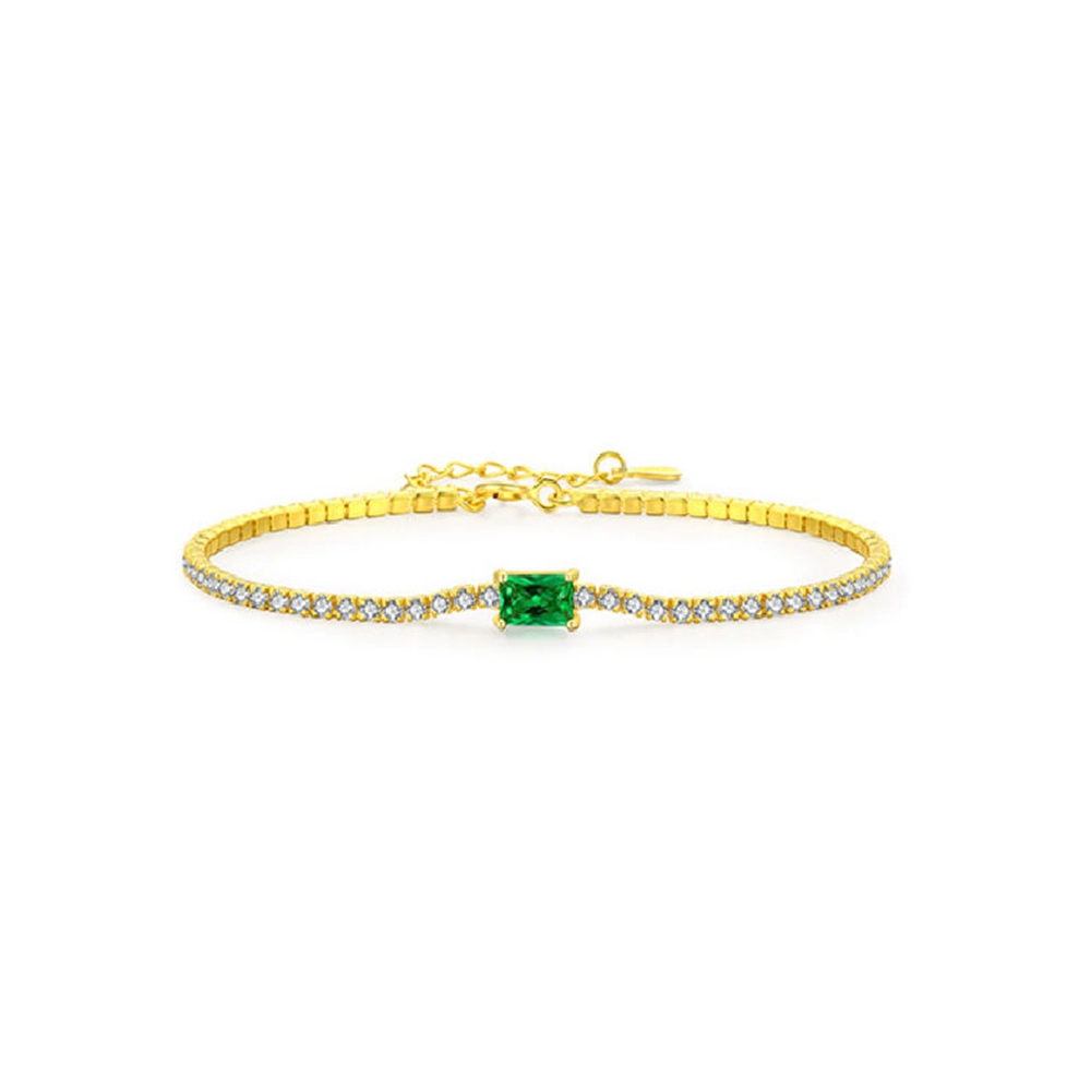 BF0060-wholesale-tennis-bracelet-rectangular-green-cz-cubic-zirconia-925-sterling-silver-Wholesale-Jewelry-Suppliers-Atjuly-Jewelry