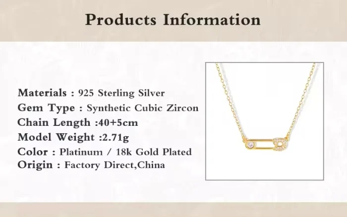 NF0005-personality-sterling-silver-zircon-mini-paperclip-necklace-gold-Wholesale-Jewelry-Suppliers-Atjuly-Jewelry