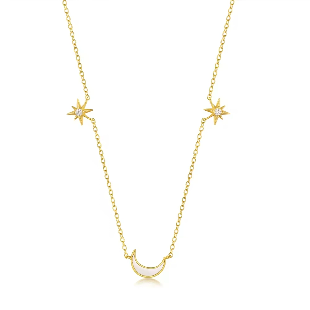 NF0014-925-sterling-silver-plated-gold-fashion-simple-star-and-moon-necklace-with-cubic-zirconia-Wholesale-Jewelry-Suppliers-Atjuly-Jewelry