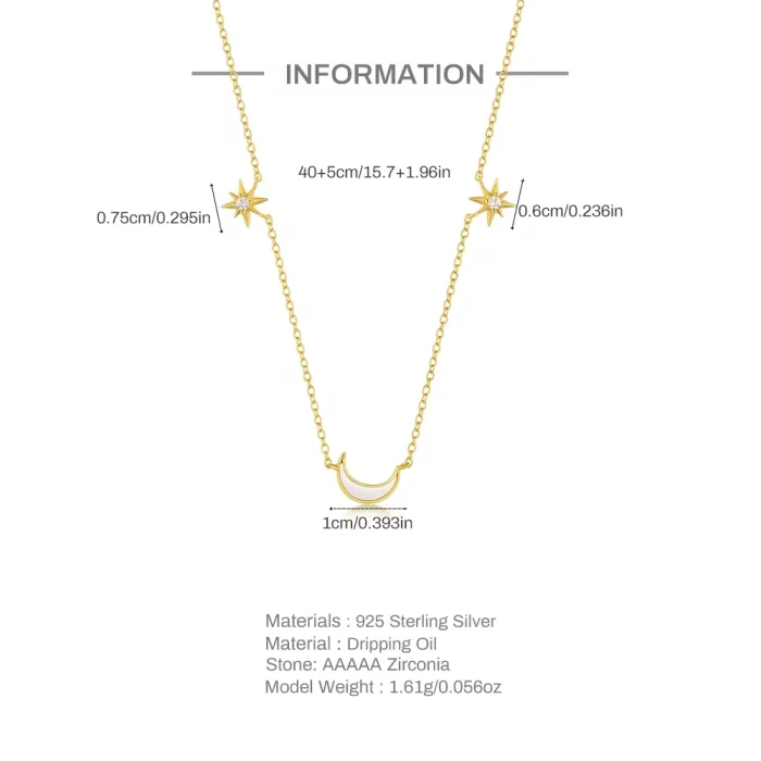 NF0014-925-sterling-silver-plated-gold-fashion-simple-star-and-moon-necklace-with-cubic-zirconia-Wholesale-Jewelry-Suppliers-Atjuly-Jewelry