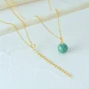 NF0022-wholesale-s925-sterling-silver-turquoise-ball-pendant-necklace-with-cubic-zirconia-in-bulk-Wholesale-Jewelry-Suppliers-Atjuly-Jewelry