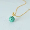 NF0022-wholesale-s925-sterling-silver-turquoise-ball-pendant-necklace-with-cubic-zirconia-in-bulk-Wholesale-Jewelry-Suppliers-Atjuly-Jewelry