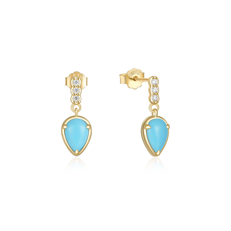 EF0081-wholesale-sterling-silver-turquoise-earrings-waterdrop-shape-stud-earring-manufacturers-Wholesale-Jewelry-Suppliers-Atjuly-Jewelry