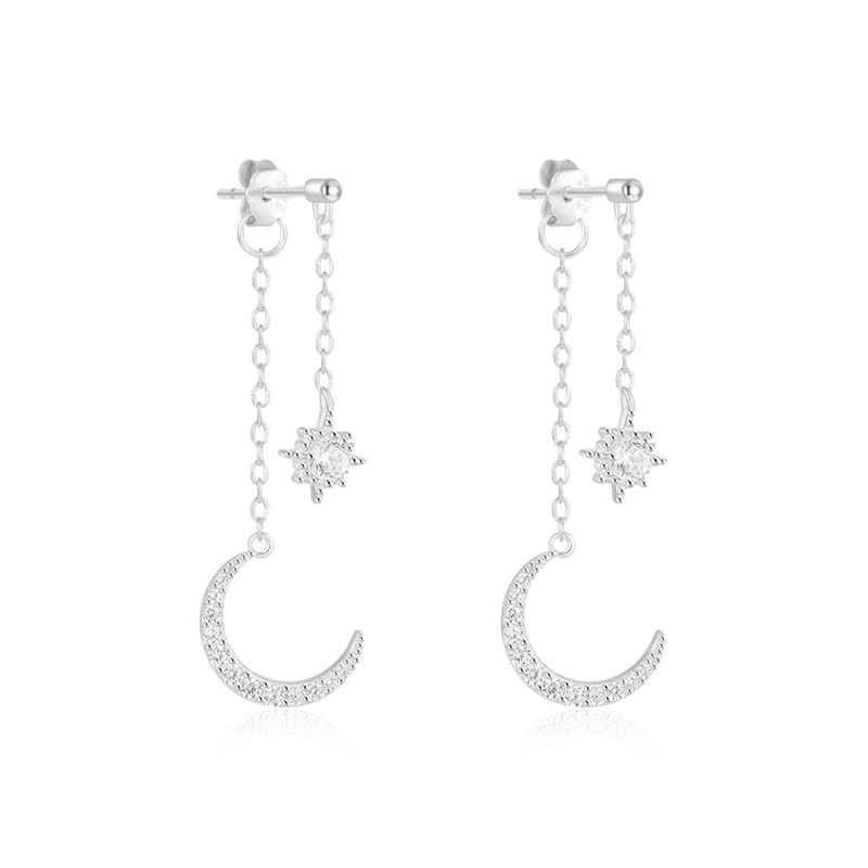 EF0133-wholesale-silver-stud-earrings-chain-tassel-star-moon-diamond-cubic-zircon-earrings-manufacturer-Wholesale-Jewelry-Suppliers-Atjuly-Jewelry